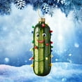 thumbnail image 3 of Christmas Tree Ornaments, Acrylic Christmas Decorations, Mini Cucumber Pendant for Holiday Tree, Transparent Glossy Durable Acrylic Hanging Decoration for Car, Gift Packaging, and Festive Home Decor, 3 of 6