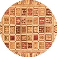 thumbnail image 1 of Ahgly Company Indoor Round Oriental Orange Modern Area Rugs, 7' Round, 1 of 4