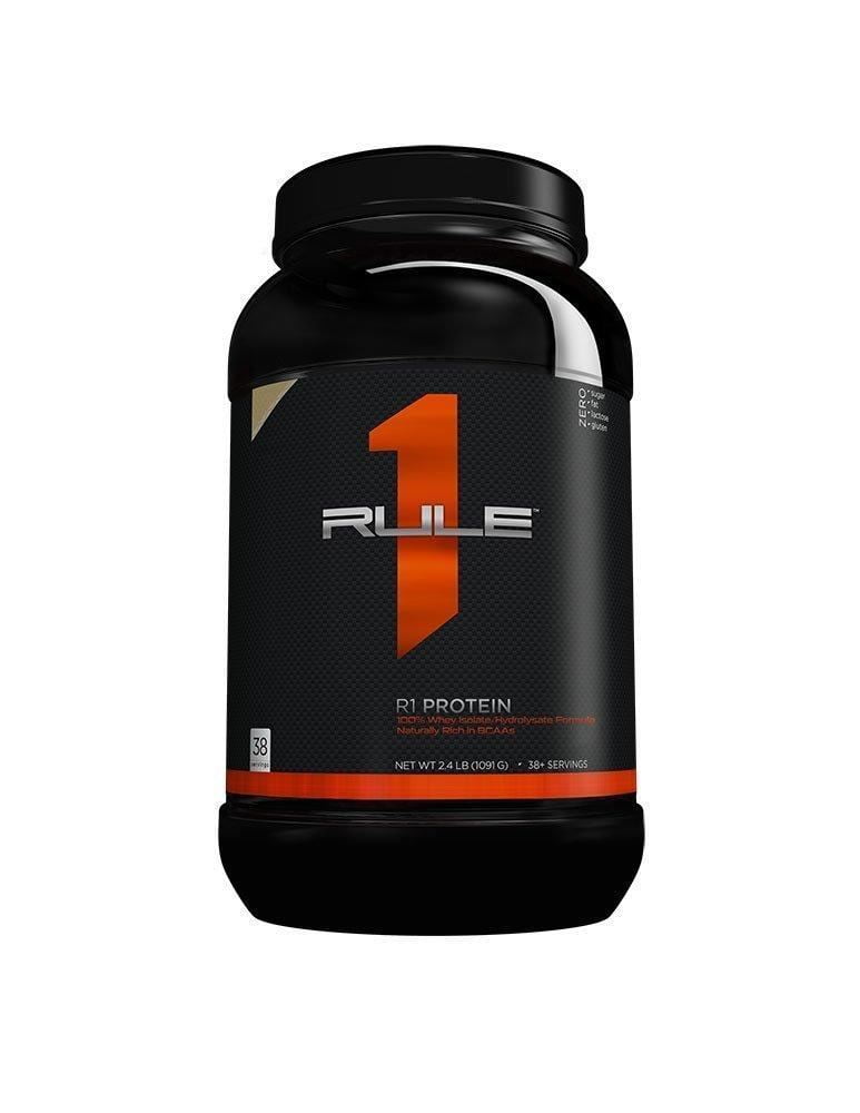 Rule 1 Whey Protein Isolate with FREE Rule 1 Shaker bottle, R1 PROTEIN  WHEY ISOLATE/HYDROLYSATE FORMULA Our flagship protein is made with  super-pure 100% whey isolate, fast-acting whey hydrolysate, and  virtually