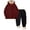 Wine, variant on Two Piece Outfits,Girls Winter Hooded Tracksuit Set Soft Thermal Lined Pullover And Jogger Pants Cozy Outfit For Cold Weather Outdoor,Toddler Girl Outfits,Red,11-12 Years