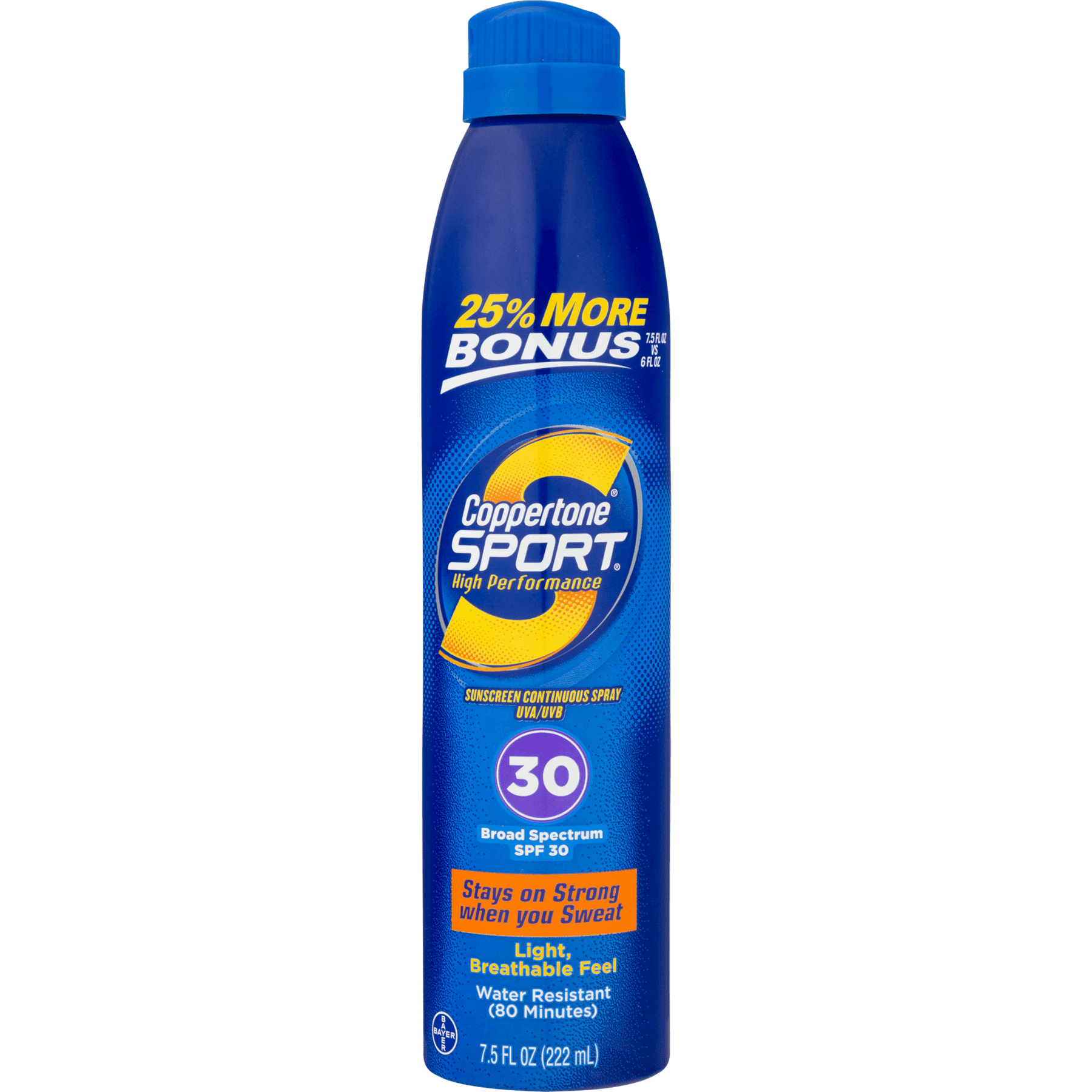 Coppertone Sport Sunscreen Spray SPF 30, 7.5 FL OZ
