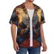 thumbnail image 2 of Fotbe Maple Leaf Meditating Squirrel Camisa Estampada de Manga Corta para Hombre, Casual de Verano, Estilo Playero, Sin Arrugas-Small, 2 of 5