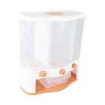 thumbnail image 3 of Dispensador de granos de 3 rejillas, 6 l, gran capacidad, transparente, con ventana, para almacenar arroz y granos, con tapa para alimentos secos, color naranja, 3 of 14