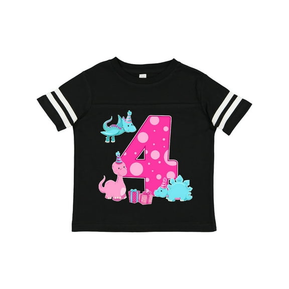 Inktastic Dinosaur Party-fourth Birthday Girls Toddler T-Shirt