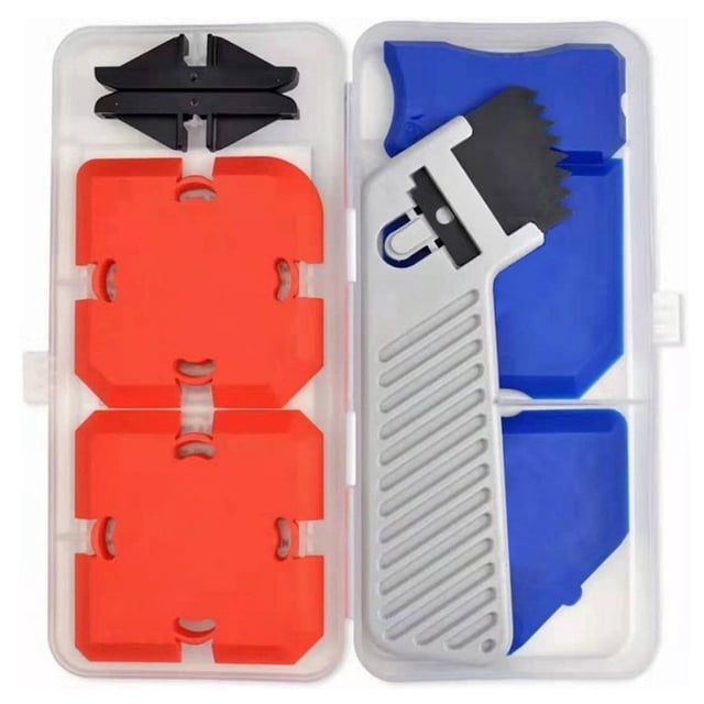 Kit de herramientas para calafateo con herramientas de acabado de sellador y herramientas de eliminación de calafateo, kit de perfilado de silicona de 11 piezas en caja, calafateo de silicona fácil