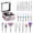 21pcs with Box, variant on MelodySusie 21pcs Nail Drill Bit Set, 3/32'' Ceramic Diamond Carbide Bits for Acrylic Gel Nails, Salon Home Use