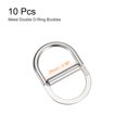 thumbnail image 2 of Double D Ring Buckles, 10pcs 25mm(0.98") Metal Adjustable D Rings, Silver Tone, 2 of 5