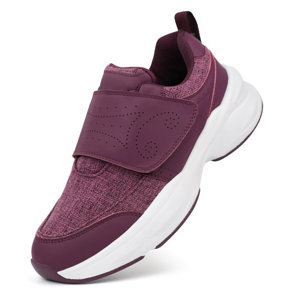 Zapatillas ORTOREX para mujer, ortopédicas, con edema diabético, color burdeos 7