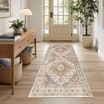 thumbnail image 2 of Roxstand 2'x5' Washable Runner Rug for Hallway Entrance Bedroom Entryway, Vintage Non Slip Stain Resistant Kitchen Rugs, Turmeric, 2 of 10