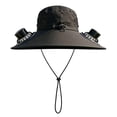 thumbnail image 3 of VogueHaven Wide Brim Solar Fan Hat with 2 Solar Fan, Fan Built in Hat with Fans Solar Power, Solar Powered Fan Hat for Outdoor Fishing Travel, 3 Speed Adjustable Fan Hat, 3 of 8