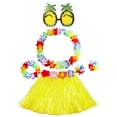 thumbnail image 4 of Hawaiian Grass Skirt Pineapple Sunglasses for Kids Girls Women Summer Beach yellow, 4 of 8