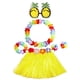 thumbnail image 4 of Falda De Hierba Hawaiana Con Corona De Flores Para Favores De Fiesta Amarillo Hawaiano SM SunniMix Falda de hierba hawaiana, 4 of 8