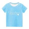 thumbnail image 2 of Edvintorg St. Patrick's Day Summer Toddler Kids Boys Girls T-Shirt Fashion Cute Round Neck Letter Print Short Sleeve Tees Tops 3-14Years Kids Clothes, 2 of 4