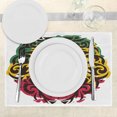 thumbnail image 3 of Ambesonne Rasta Place Mats Set of 4, Ethiopian Wild Lion Head, Standard Size, Marigold Brown, 3 of 6