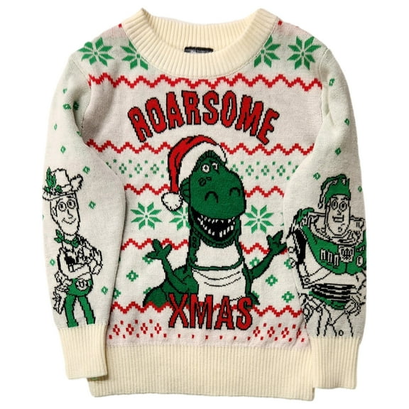 Disney Toy Story Infant & Toddler Boys Off White Christmas Sweater 2T