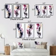 thumbnail image 4 of Designart "Fluidity Delicate Magenta and Gold Ink Clouds V" Abstract Painting Framed Wall Art Set Of 3 - Blue Modern Frame Canvas Set For Living Room Decor, 4 of 6