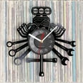 thumbnail image 1 of Chmadoxn Vinyl Record Wall Clock Auto Repair Stylized Wall Clock Creative Clock, 1 of 3