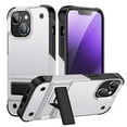 thumbnail image 2 of For Apple iPhone 14 Pro (6.1") Heavy Duty with Kickstand Hybrid Sturdy TPU Military Armor Durable Shockproof Bumper Phone Case Cover by Xpression - Clear, 2 of 6