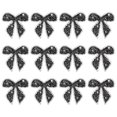 thumbnail image 1 of Uxcell 12-Pack Parches de Strass en Forma de Lazo de 6cm Adhesivos Negros para DIY/Ropa/Zapatos/Bolsas, 1 of 7