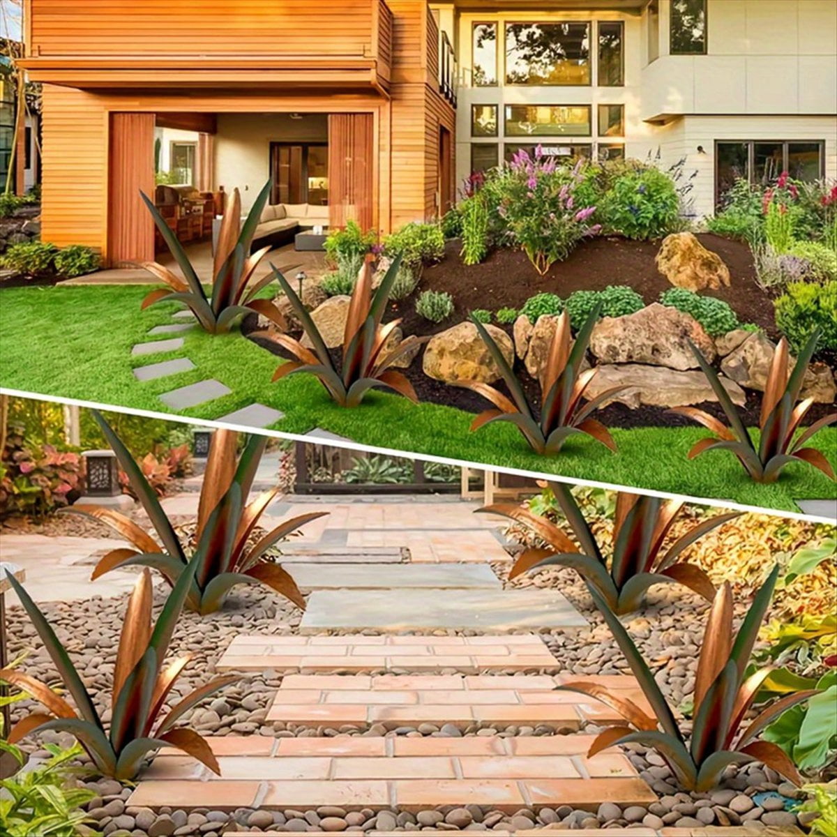 Tequila Rustic Sculpture,DIY Metal Agave Plant,Garden Yard Art Decoration Sculpture Home Decor, Indoor and Outdoor B