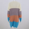 thumbnail image 5 of Lindreshi Cardigan Sweaters for Women Womens Boho Patchwork Cardigan Long Sleeve Open Front Knit Sweaters Coat Pockets, 5 of 8