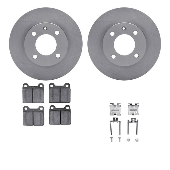 Dynamic Friction Company Front Brake Rotors with 5000 Advanced Brake Pads includes Hardware 6512-74075
