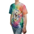thumbnail image 4 of Funny Watercolor Adorable Labrador Retriever Peeking Through Torn Paper Effect All Over Print 3D Shirt Unisex Merch Lab Dog Lover Gifts - 00026, 4 of 6