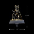 thumbnail image 6 of Northlight LED Lighted Wire Snowman Christmas Stocking Holder - 6.75" - Silver, 6 of 9