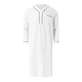 thumbnail image 4 of Men's Muslim Arabia Casual Long Sleeve Robe - Solid Pocket Loose Shirt for Daily - Chiffon Material & Embroidered Design, 4 of 4