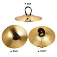 thumbnail image 3 of RENACLIPY 10pcs Finger Cymbals Belly Copper Golden Simple Design Educational Props, 3 of 6