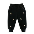 thumbnail image 2 of Esaierr Toddler Baby Girls Fleece Pants for Infant Newborn Long Pants Thickened Padded Winter Sweatpants for 6M-4Y, 2 of 5