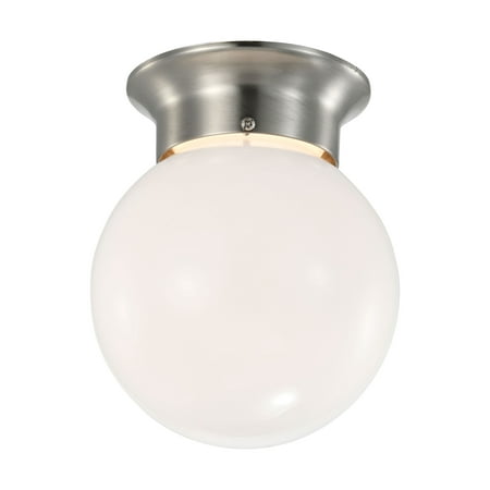 

Satco (62-1565) 8 Watts 6 Inch; Led Flush Mount Fixture; 3000K; Dimmable; Brushed Nickel; Frosted Glass For Home Bathroom Bedroom Brushed Nickel Warm White Led 8W 6 Led Flush 3000K (1 Pack)