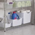 thumbnail image 5 of Sterilite Deep Ultra Plastic Storage Baskets w/ Handles, White, 30 Pack, 5 of 5