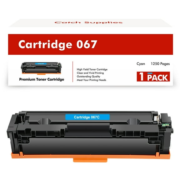 Catch Supplies 067 Cyan Toner Cartridge Compatible for Canon Cartridge 067 CRG067 CRG-067 imageCLASS MF656Cdw MF654Cdw MF653Cdw LBP633Cdw LBP632Cdw (Cyan, 1-Pack)