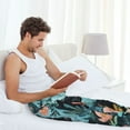 thumbnail image 5 of Susaid Black Panther Floral Illustration Print Mens Pajama Pants Set Sleep & Lounge Pants, PJ Bottoms with Pockets and Button Fly-Medium, 5 of 6