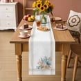 thumbnail image 2 of Coastal Starfish Table Runner 72 Inches, Nautical Shells Coral Eucalyptus Stripes Bed Runner Dresser Scarves Tabletop for Indoor Outdoor Parties/Ceremony/Banquet, 18" x 72", 2 of 8