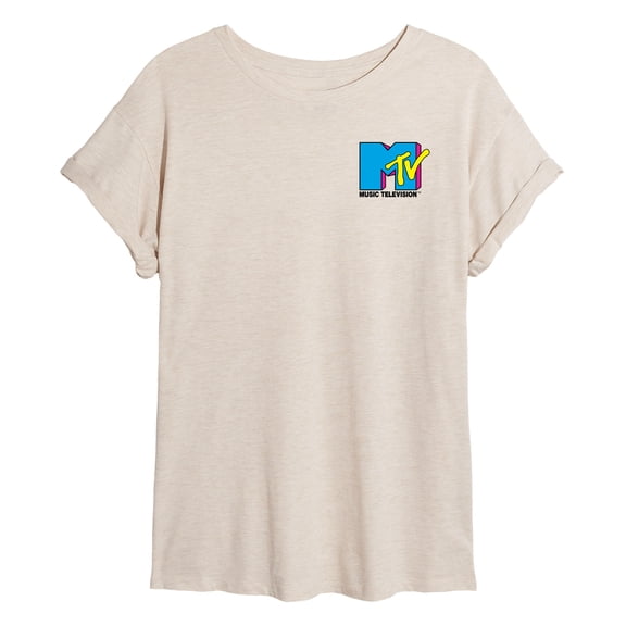 MTV - MTV Logo Grid - Women's Oversized Graphic T-Shirt