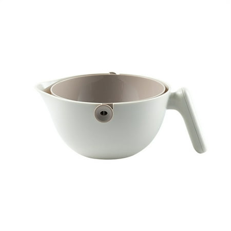 

Tsseiatte Kitchen Strainer Colander Bowl Small Double Layer Drain Basin and Basket Suitable for Fruits Vegetables Pasta