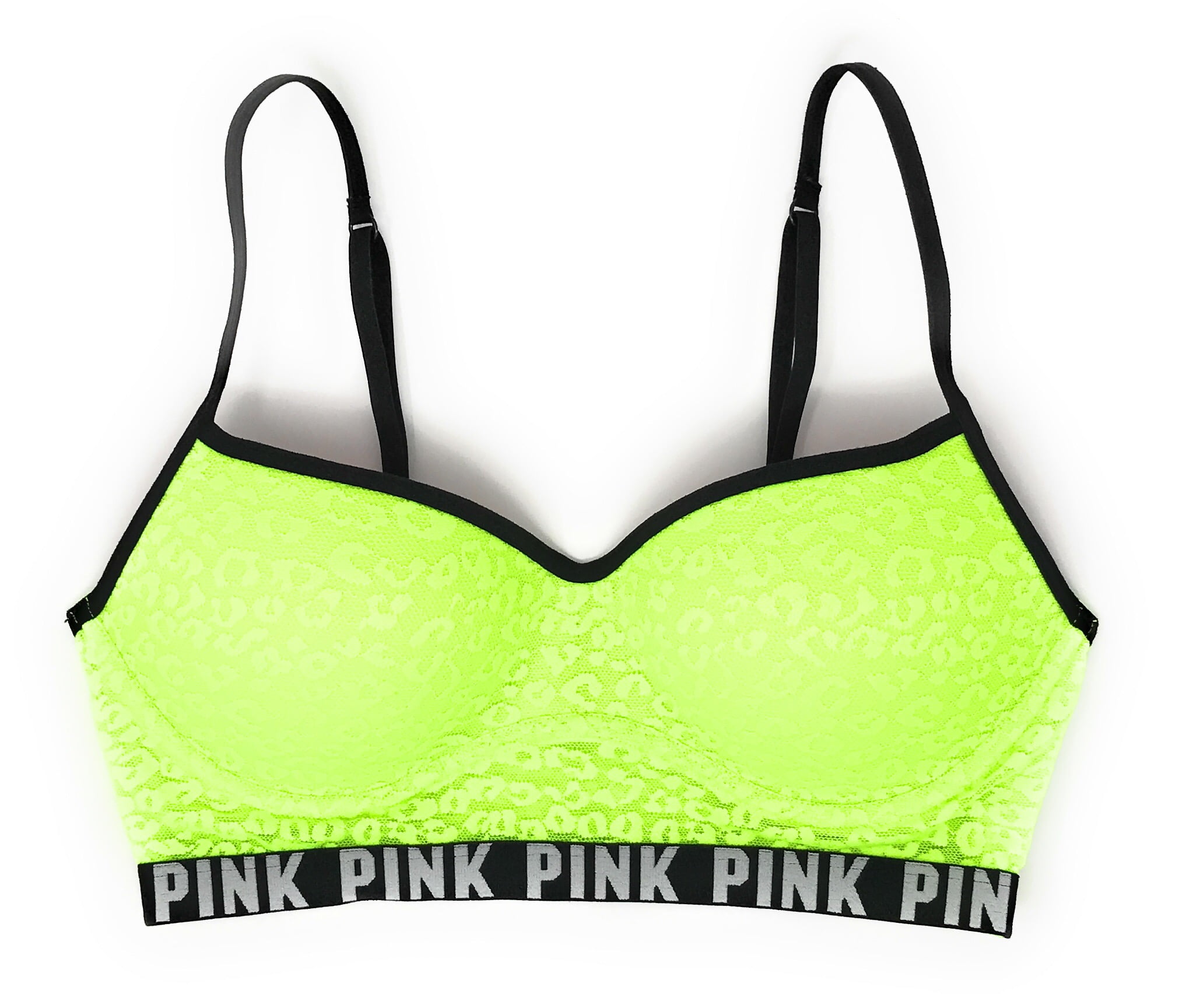 Victoria's Secret PINK Leopard Lace Push Up Bralette