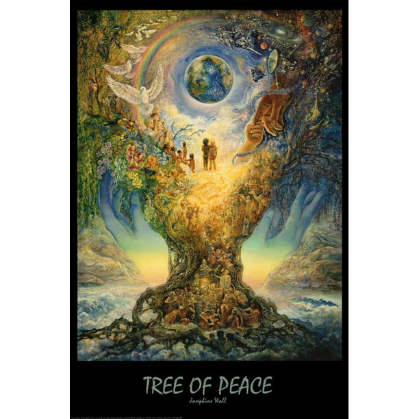 Tree Of Peace Poster By Josephine Wall - - Walmart.com
