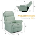 thumbnail image 2 of YODOLLA Power Lift Recliner Chair for Elderly with Side Pocket and Remote Control for Living Room, Mint Green, 2 of 6
