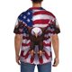 thumbnail image 3 of Balery USA Eagle with Spread Wings Camisa Casual de Manga Corta con Botones para Hombre, Texturizada, Estilo Cubano, para Playa, Verano-X-Large, 3 of 5