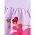 thumbnail image 5 of HWJAD Summer Cotton Dress for Toddler Girls Ballerina Fairy Short Sleeve Kids Girl A-line Casual Play Dresses, 5 of 7