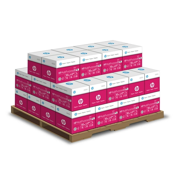 HP White Multipurpose Paper - Half Pallet, 40 Cases, 200 Reams (200,000 Sheets)