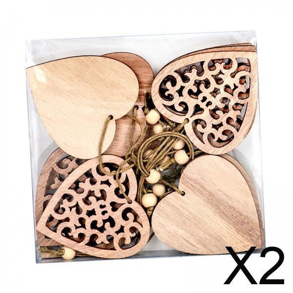 Colgante de vacaciones,Colgante navideño hueco con cuerda,Letrero de madera colgante de Navidad con huecos,Adorno de madera para colgar en la ventana del árbol de Navidad 2024,Adorno