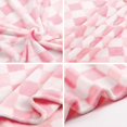 thumbnail image 6 of Fleece Throw Blankets, Gradient Pink Buffalo Plaid Throw Blanket for Couch Sofa Bed, Soft Warm Fuzzy Cozy Plush Checkered Blanket, Lightweight Farmhouse Decor 50" x 60" (Light Deep pink plaid), 6 of 6