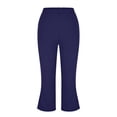 thumbnail image 6 of Dianli Gifts Pants Active Yoga Women's Summer High Waisted Capris Slim Fit Yoga Gym Pants Lace Trim Breathable Quick Dry Stretch Pocketed Tummy Control Workout Leggings, 6 of 7