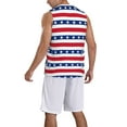thumbnail image 5 of Easygdp American Patriotic Stars And Stripes Men's Mesh Basketball Jersey Quick Drying Sleeveless Shirts Fitted Muscle Tank Tops Sport Round Neck T-Shirt - Small, 5 of 9
