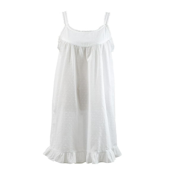 Handmade Swiss Dot Night Dress Women's Nightdress (XS)