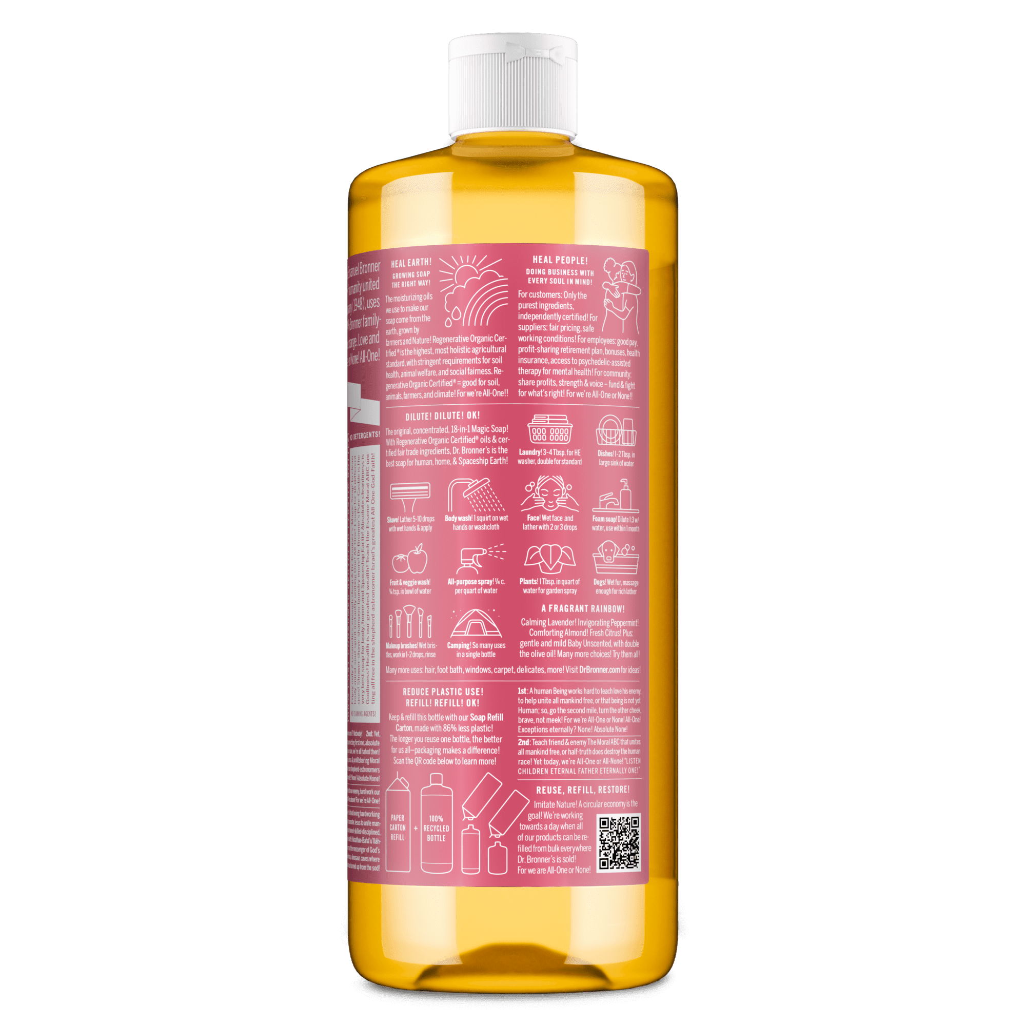 Dr. Bronner's 18-in-1 Pure-Castile Magic Soap® - Cherry Blossom - 32 oz - for face, body, hands